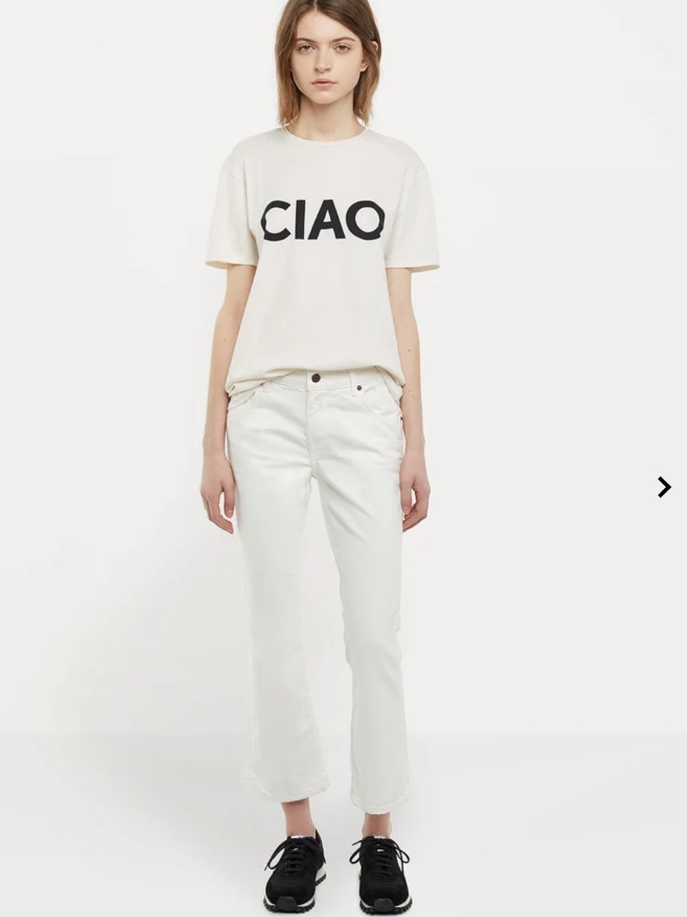 6397 Mini Kick White Jeans ankle cropped short petite USA 27 quiet luxury capsul